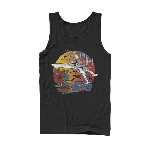 Men's Star Wars: The Rise of Skywalker Tropical X-Wing  Adult Tank Top