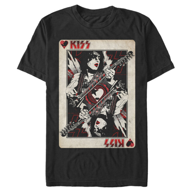 Men's KISS Paul Stanley Playing Card  Adult T-Shirt