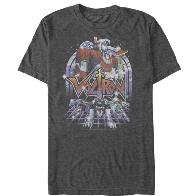 Men's Voltron: Defender of the Universe Retro Robot Lions  Adult T-Shirt