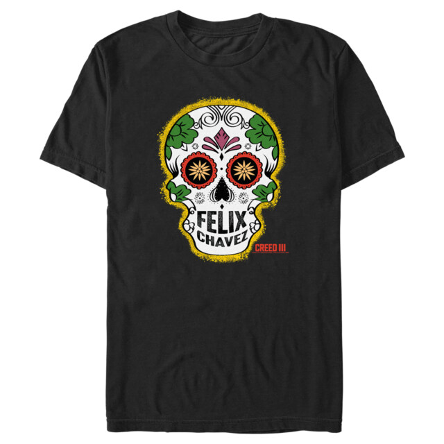 Men's Creed III Felix Chavez Sugar Skull Logo  Adult T-Shirt