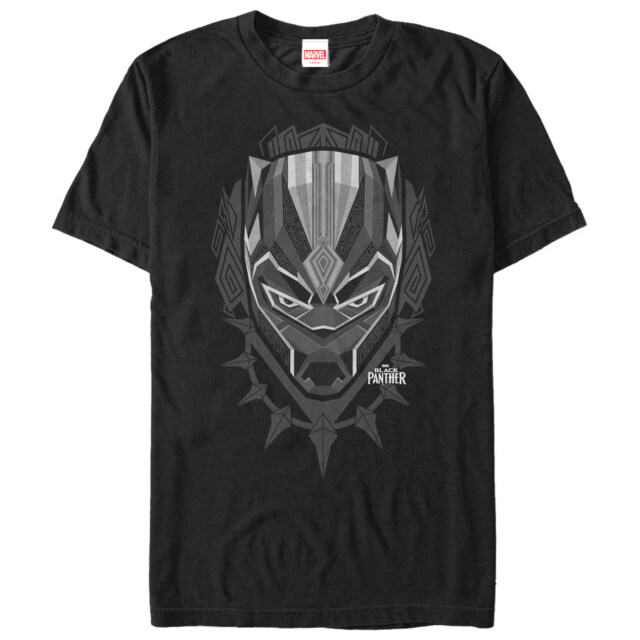 Men's Marvel Black Panther 2018 Geometric Mask  Adult T-Shirt