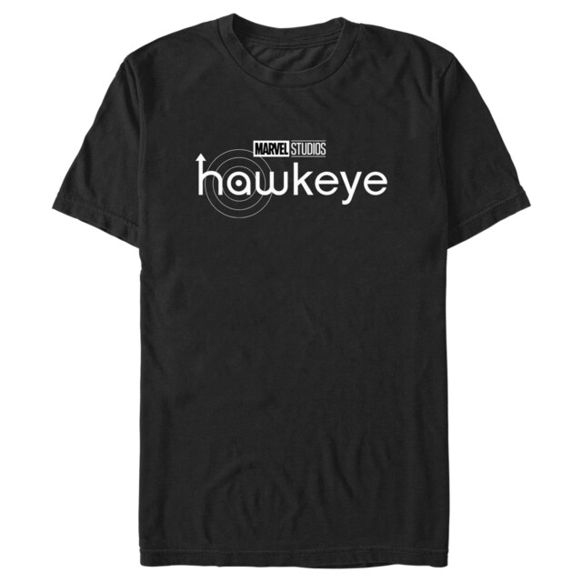 Men's Marvel Hawkeye Black Logo  Adult T-Shirt