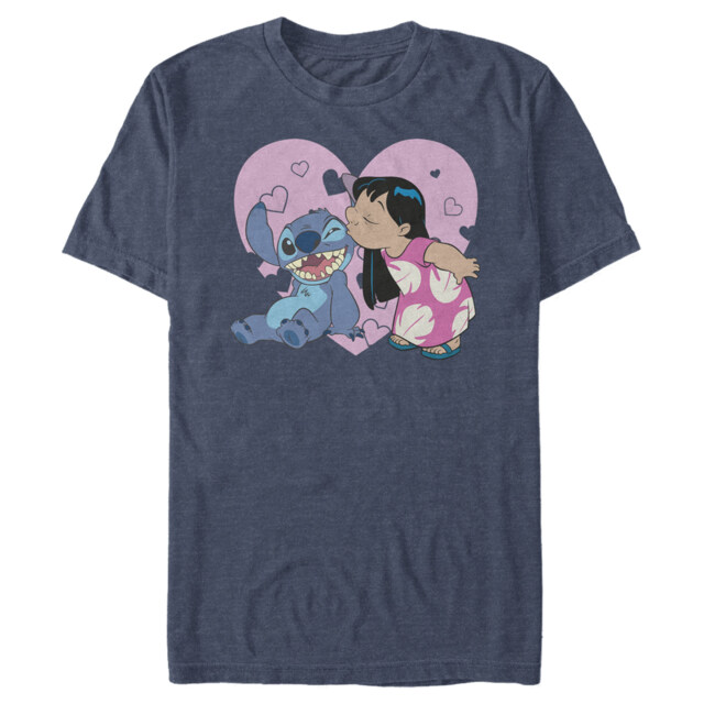 Men's Lilo & Stitch Kisses  Adult T-Shirt
