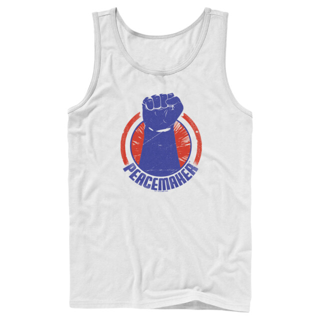 Men's Peacemaker Blue Fist Circle  Adult Tank Top