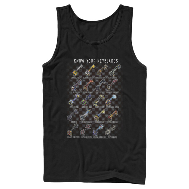 Men's Kingdom Hearts 2 Know your Keyblade  Adult Tank Top
