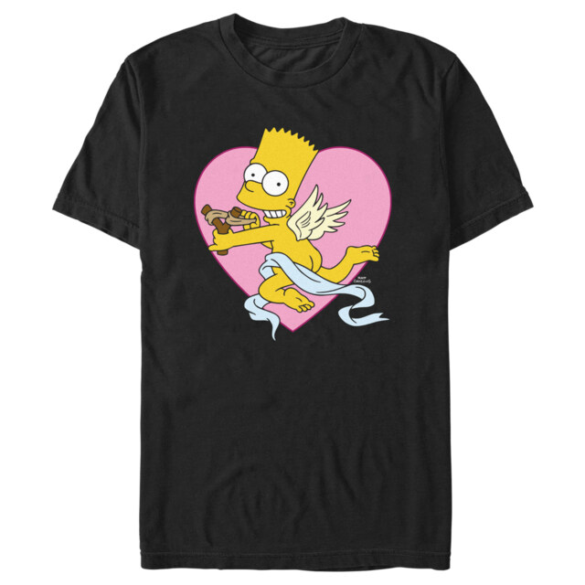 Men's The Simpsons Valentine's Day Cupid Bart  Adult T-Shirt