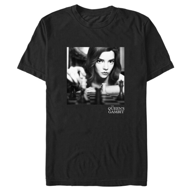 Men's The Queen's Gambit Checkmate B&W  Adult T-Shirt