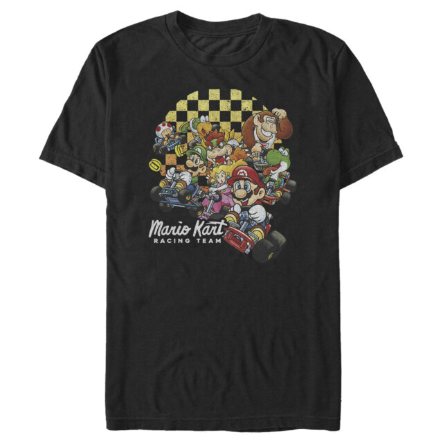 Men's Nintendo Mario Kart Cast Collage  Adult T-Shirt