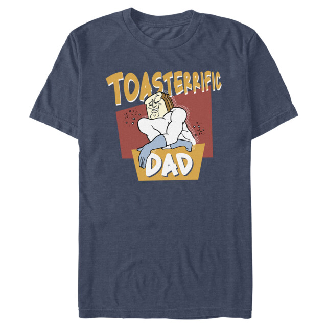 Men's The Ren & Stimpy Show Powdered Toast Man Toasterrific Dad  Adult T-Shirt