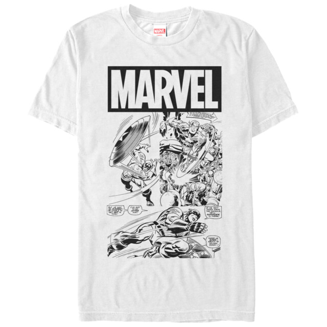 Men's Marvel Captain America Comic Book  Adult T-Shirt