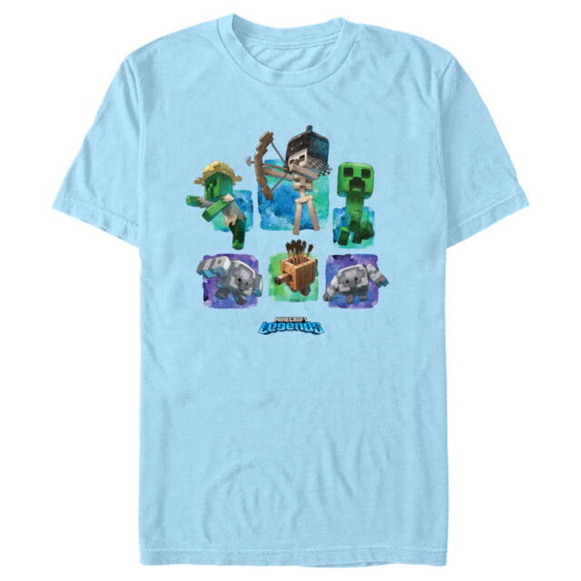 Men's Minecraft Legends Watercolor Mobs  Adult T-Shirt