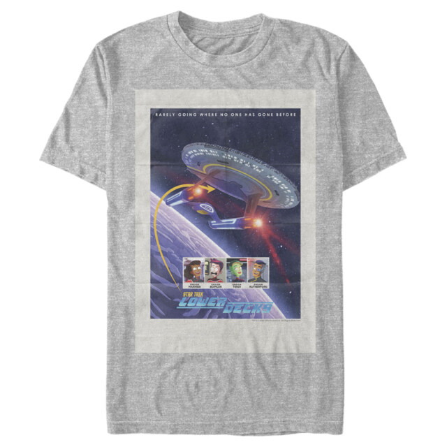 Men's Star Trek: Lower Decks USS Cerritos Poster  Adult T-Shirt