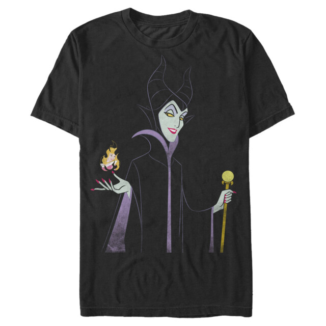 Men's Disney Princesses Sleeping Beauty Maleficent Staff and Aurora Flame  Adult T-Shirt