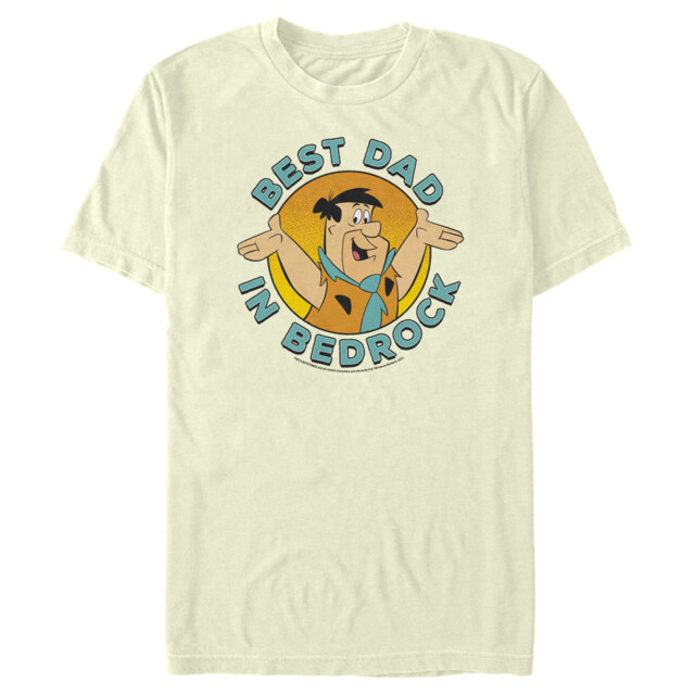 Men's The Flintstones Father's Day Fred Flintstone Best Dad  Adult T-Shirt