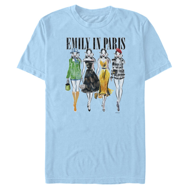 Men's Emily in Paris Fashion Sketches  Adult T-Shirt