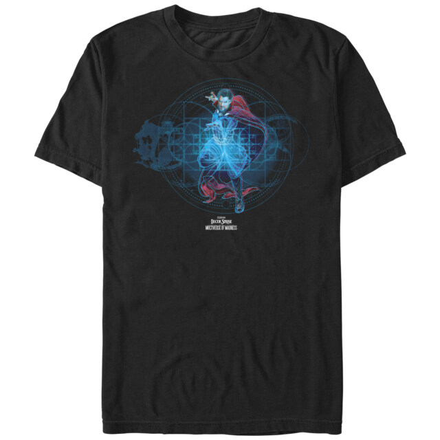 Men's Marvel Doctor Strange in the Multiverse of Madness Neon Strange  Adult T-Shirt