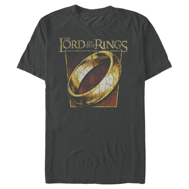 Men's The Lord of the Rings Fellowship of the Ring Close-Up Ring  Adult T-Shirt