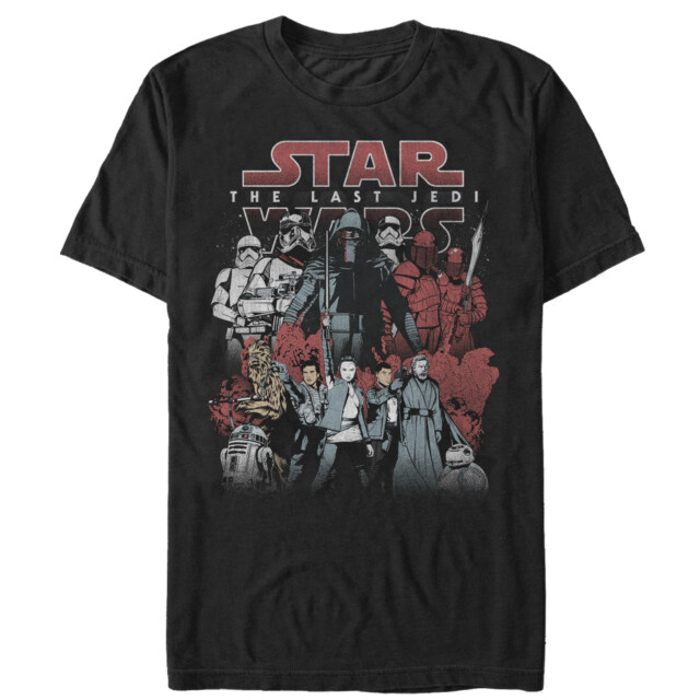 Men's Star Wars The Last Jedi Group Shot  Adult T-Shirt