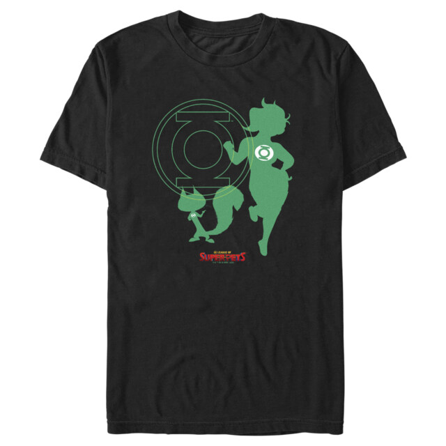 Men's DC League of Super-Pets Green Lantern and Chip Silhouettes  Adult T-Shirt