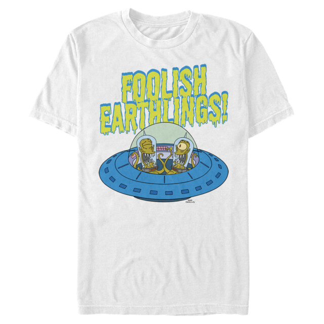Men's The Simpsons Foolish Earthlings  Adult T-Shirt