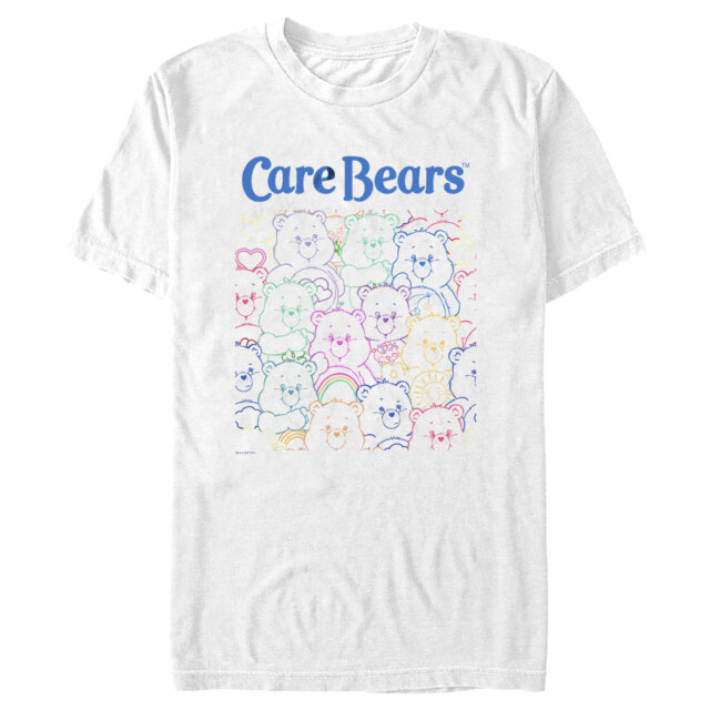 Men's Care Bears Bear Outlines  Adult T-Shirt