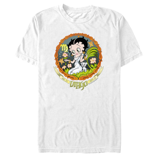 Men's Betty Boop Virgo Zodiac  Adult T-Shirt