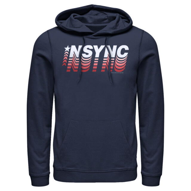 Men's NSYNC Retro Name  Adult Pull Over Hoodie