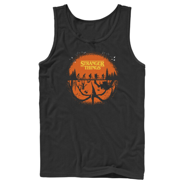 Men's Stranger Things Two Planes Collide  Adult Tank Top