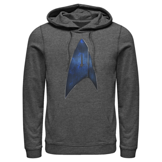 Men's Star Trek: Discovery Blue Delta Insignia  Adult Pull Over Hoodie