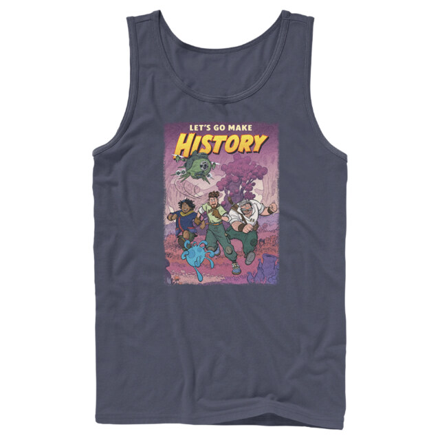 Men's Strange World Let's Go Make History  Adult Tank Top