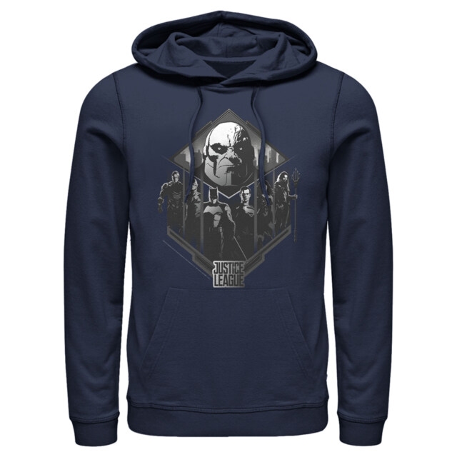 Men's Zack Snyder Justice League Darkseid Group Shot  Adult Pull Over Hoodie