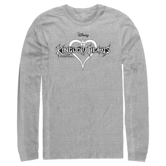 Men's Kingdom Hearts 1 Sketch Logo  Adult Long Sleeve Shirt