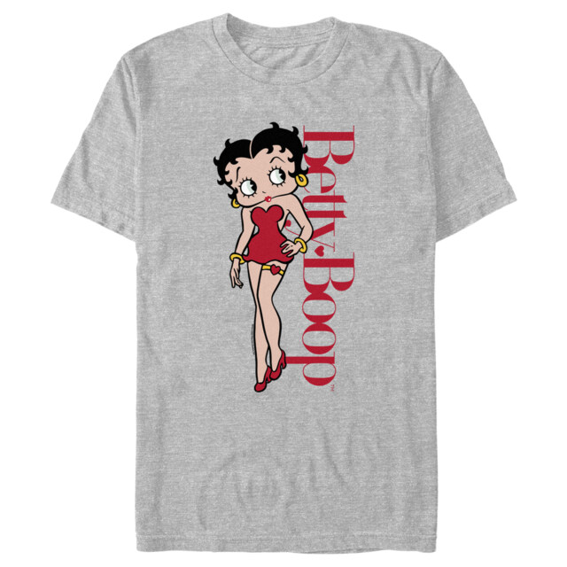 Men's Betty Boop Red Portrait  Adult T-Shirt