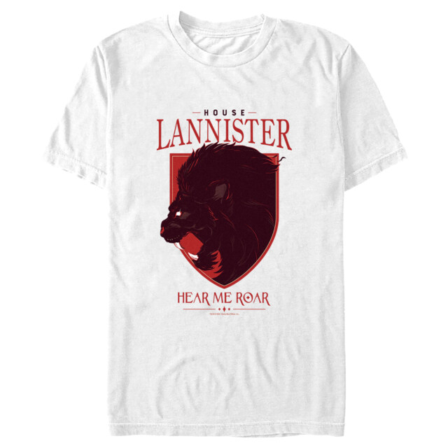 Men's Game of Thrones House Lannister Lion Crest  Adult T-Shirt