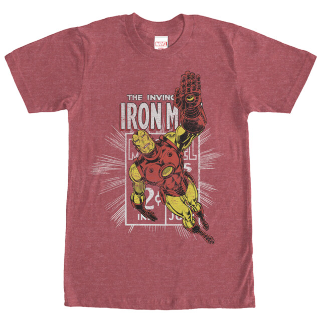 Men's Marvel Iron Man Comic Book Cover  Adult T-Shirt