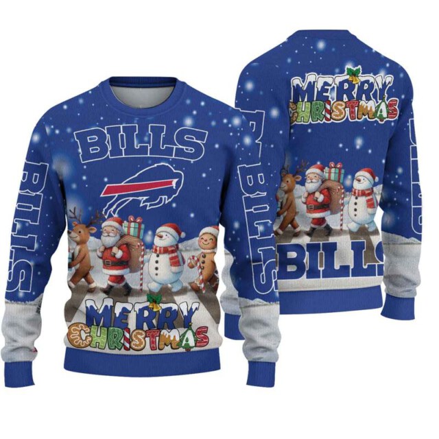Stocktee Buffalo Bills Cute Parade Christmas Limited Edition Knitted Sweater NEW124513