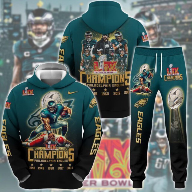 Stocktee Philadelphia Eagles Super Bowl LIX Champions HOODIE ONLY GTS013098