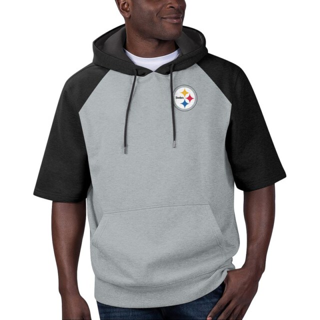 Stocktee Pittsburgh Steelers Summer  Short Sleeve Pullover Hoodie GTS010005