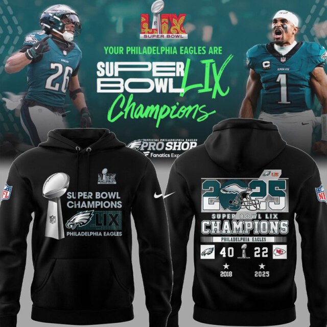 Philadelphia Eagles Super Bowl LIX Champions Limited Edition Unisex Sizes AUH Unisex Hoodie GTS013237