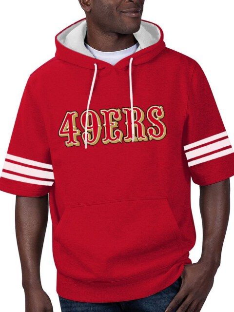 Stocktee San Francisco 49ers Summer Short Sleeve Pullover Hoodie GTS005376
