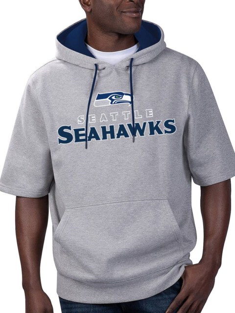 Stocktee Seattle Seahawks Summer  Short Sleeve Pullover Hoodie GTS008397A
