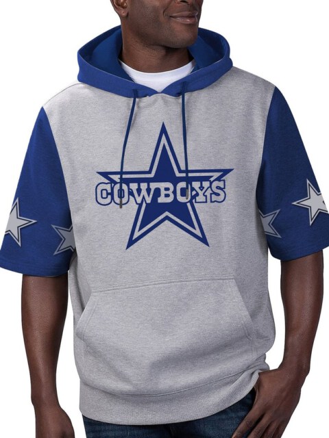 Stocktee Dallas Cowboys Summer  Short Sleeve Pullover Hoodie GTS009113