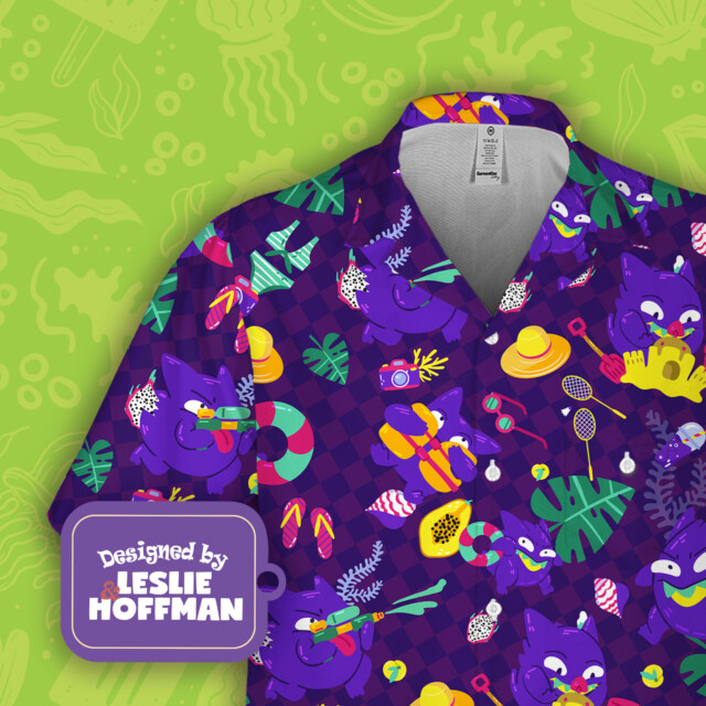 Gengar Summer Fun Poke Hawaiian Shirt