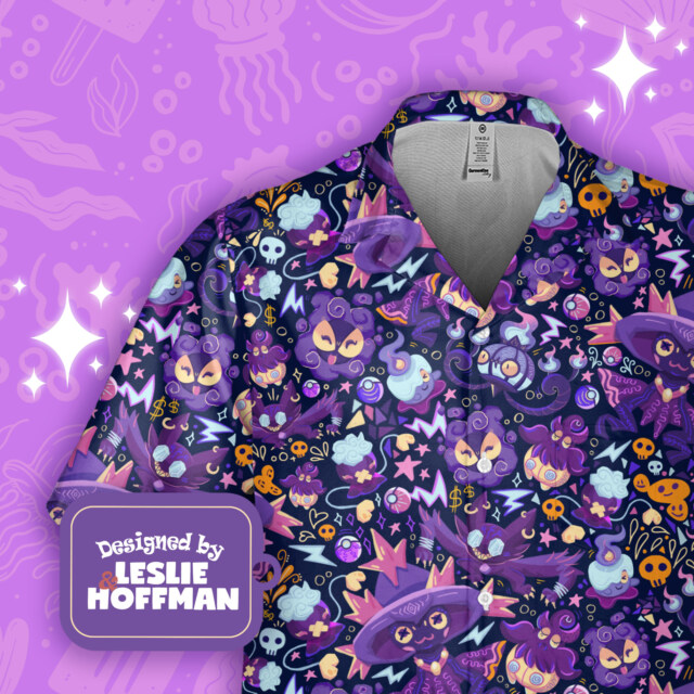 Mismagius Ghost Poke Hawaiian Shirt
