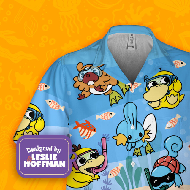 Pokemon Diving Poke Hawaiian Shirt