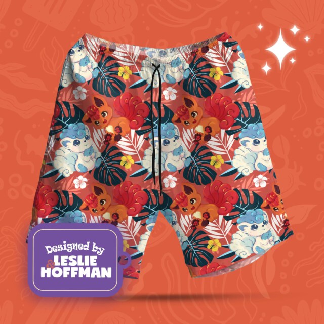 Vulpix Couple Poke Shorts, Women’s Board Shorts