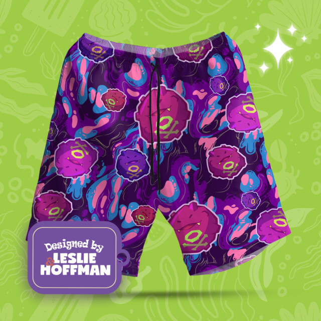 Koffing Poison Poke Shorts, Women’s Board Shorts