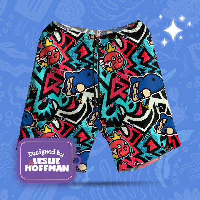 Snorlax Magikarp Poke Shorts, Women’s Board Shorts