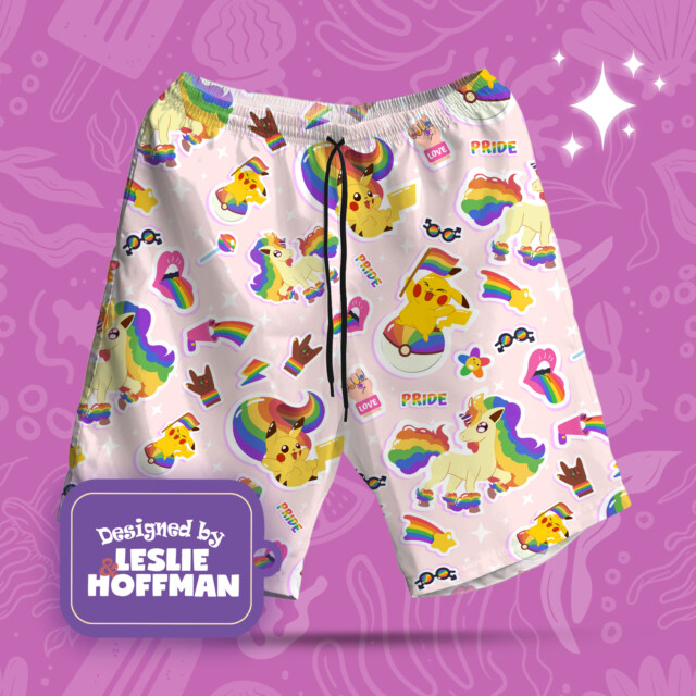 LGBT Pride Poke Shorts, Women’s Board Shorts