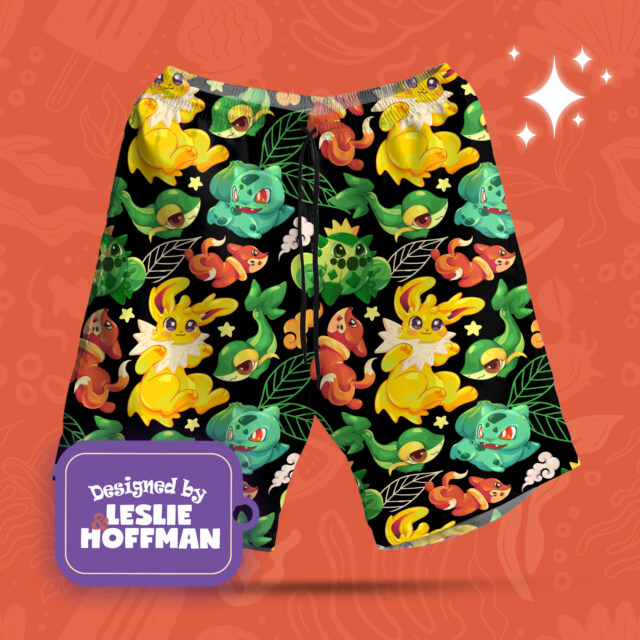 Jolteon Pokemon Poke Shorts, Women’s Board Shorts